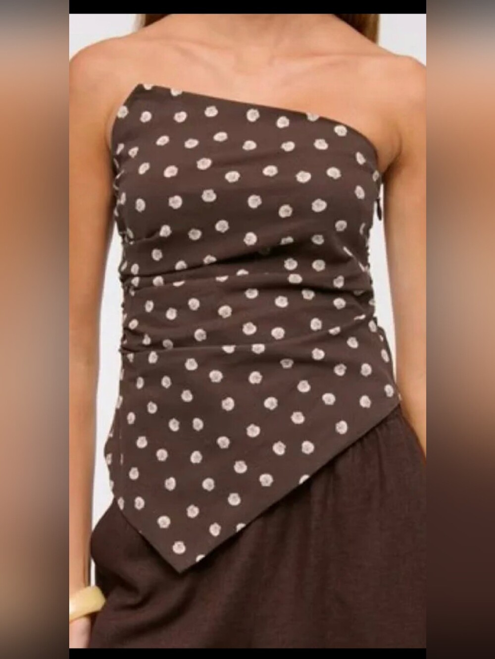 Abercrombie & Fitch Asymmetrical Strapless Top